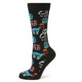 thumbnail image 1 of Mandalorian Helmet Multi Colored Black Sock, 1 of 3