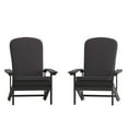 thumbnail image 5 of Flash Furniture Charlestown Set of 2 All-Weather Poly Resin Wood Adirondack Chairs in Slate Gray with Gray Cushions for Deck, Porch, and Patio, 5 of 14
