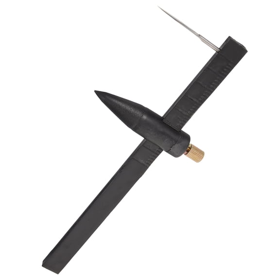 BESTOYARD Clay Ruler Compass Cutter Plastic Black 1Pack