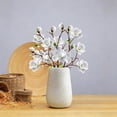thumbnail image 4 of Flores artificiales de magnolia de 20 pulgadas – pétalos de espuma, tallos de inyección de plástico, ramo falso blanco azul rosa, arreglo floral de jarrón, decoración del hogar, 4 of 6
