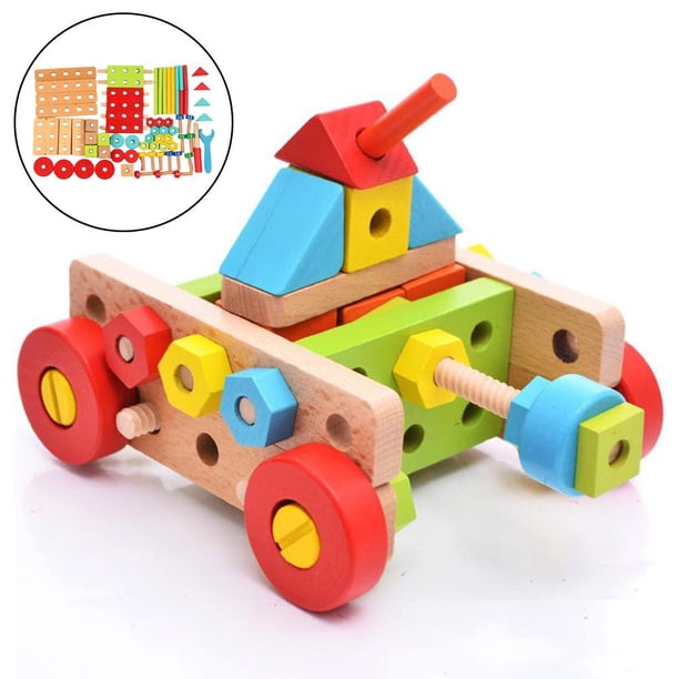 Bloques de Construcción de Tuercas y Pernos para Niños Hugo Rompecabezas de Construcción Estilo C 68 piezas