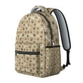 thumbnail image 2 of Brown Dog Paw Footprint Bone Backpack for School,Cute School Bag,Schoolbag with Adjustable Shoulder Straps & Padded Back,15.3"x11"x7.1".﻿, 2 of 6
