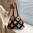 thumbnail image 3 of CoCopeaunt Crochet Tote Bag Aesthetic Boho Knitted Bag Floral Crochet Hobo Bag Purse Cute Fairycore Shoulder Bag for Women, 3 of 6