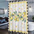 thumbnail image 5 of Shower Curtain for Bathroom Retro Watercolor Lemon Leaves Waterproof Bath Curtains Shower Curtains with Hooks,Farm Fruit Art Buffalo Plaid Bathroom Curtain Privacy Drapes for Bathtubs Toilet 36x72in, 5 of 9