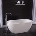 thumbnail image 7 of Miseno MNO6732SFSO 67 x 32 in. Oval Freestanding Soaker Bathtub with Center Drain, White & Polished Chrome, 7 of 7