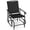 Black, variant on Costway Outdoor Glider Chair, Porch Glider with Metal Frame & Armrests for Deck Poolside