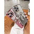 thumbnail image 4 of Glitter Rhinestone Butterfly Knot Anti-fall Phone Case Suitable For iPhone, 4 of 4