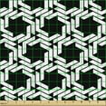thumbnail image 2 of Ambesonne Black and White Fabric by the Yard Upholstery, Spiral Hexagons, 10 Yards, Charcoal Grey, 2 of 5