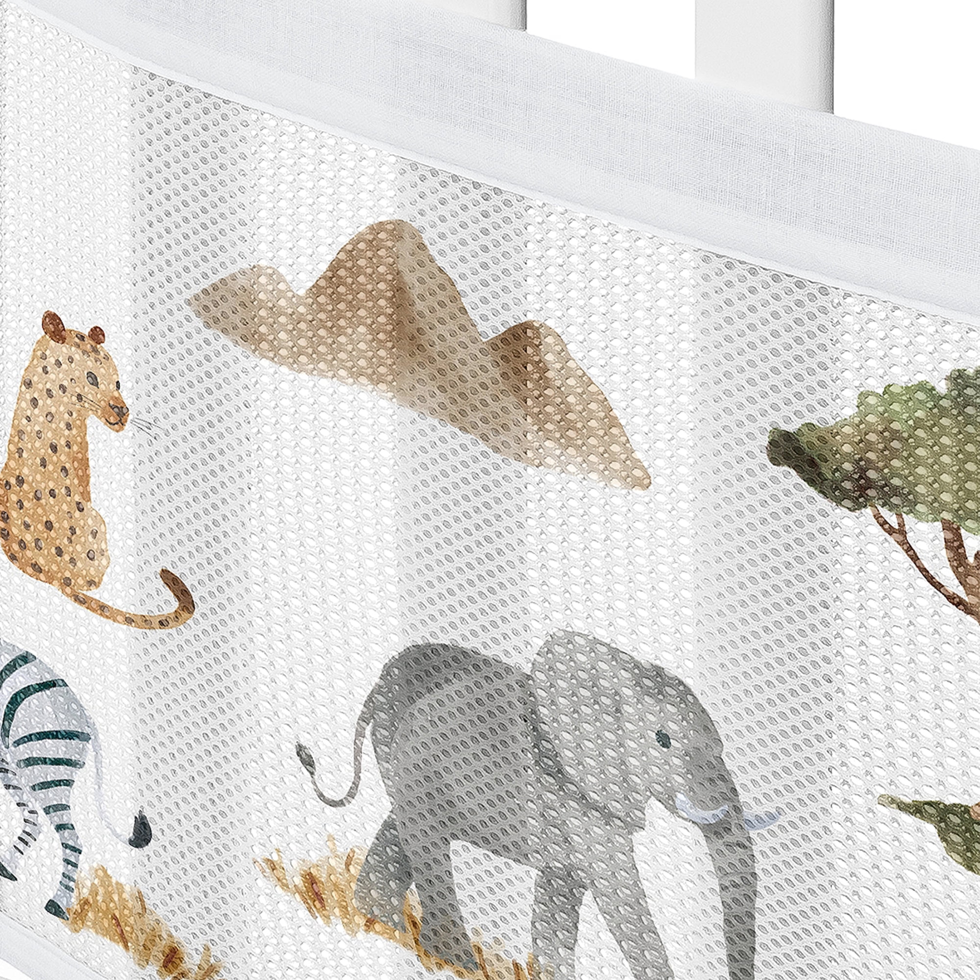 Sweet Jojo Designs + BreathableBaby Jungle Green Yellow White Breathable Mesh Crib Liner Pad