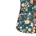 thumbnail image 3 of QATAINLAV Flash Sale! Stretch Scrub Tops for Women Medical Workwear Funny Cute Animals Printed Short Sleeve V Neck Nursing Uniform Scrubs Shirt with Pockets Multicolor L, 3 of 3