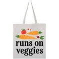 thumbnail image 3 of Inktastic Vegetarian Runs On Veggies Tote Bag, 3 of 4