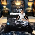 thumbnail image 2 of meiyoeat Yin Yang Dragon Twin Comforter Sets for Boys, Frost Magic Animal Bedding Set, Black White, Black Reversible, 2-Piece, 1 Comforter and 1 Pillowcase, 2 of 6