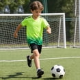 thumbnail image 2 of Bysome Boys Outfit Set Colorblock Short Sleeve V-Neck Tees With Solid Color Shorts Athletic Set Breathable Boys Outfit Size 9-10 Years Green, 2 of 4