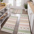 thumbnail image 2 of Pink Striped Floral Boho Pattern Kitchen Rugs Sets Of 3,Kitchen Runner Rugs Non Skid Washable,Decorative Kitchen Floor Mats for Kitchen,Sink,Laundry,17"x30"+ 17"x47" + 17"x59", 2 of 6