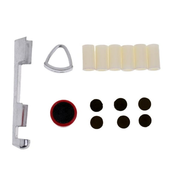 14 Pcs/Set Billiard Snooker Pool Cue Repair Kit Tips Ferrules Scuffer Clamp