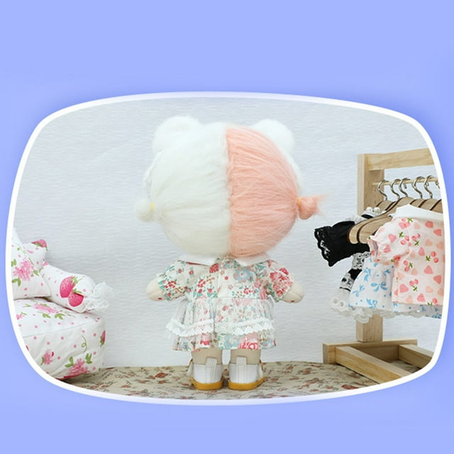 Doll Naked Cotton Comfortable Soft Adorable Rose Lace Dressing Colorful Hair BandWave Point Doll's Accessories Girls As Shown Naked Doll