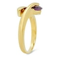 thumbnail image 2 of Gold Plated Spiral Ring w/Violet Heart Shaped Cubic Zirconia, Size 6, 2 of 7