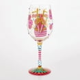 thumbnail image 2 of Lolita Happy 75th Birthday Hand Painted Wine Glass 15oz, 2 of 3