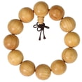 thumbnail image 1 of Pulsera budista de madera de melocotón natural de 20 mm para hombres/mujeres, 1 of 1