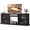 Black, variant on GALAXHERO Farmhouse TV Stand for 75 inch TV Entertainment Center with Storage Cabinets Mid Century Modern TV Console for Living Room, Bedroom, Black