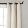 thumbnail image 3 of 3/4" Diameter Farmhouse Single Window Treatment Curtain Rod, Gold Bird Finials (28"-48", Black Rod), 3 of 10