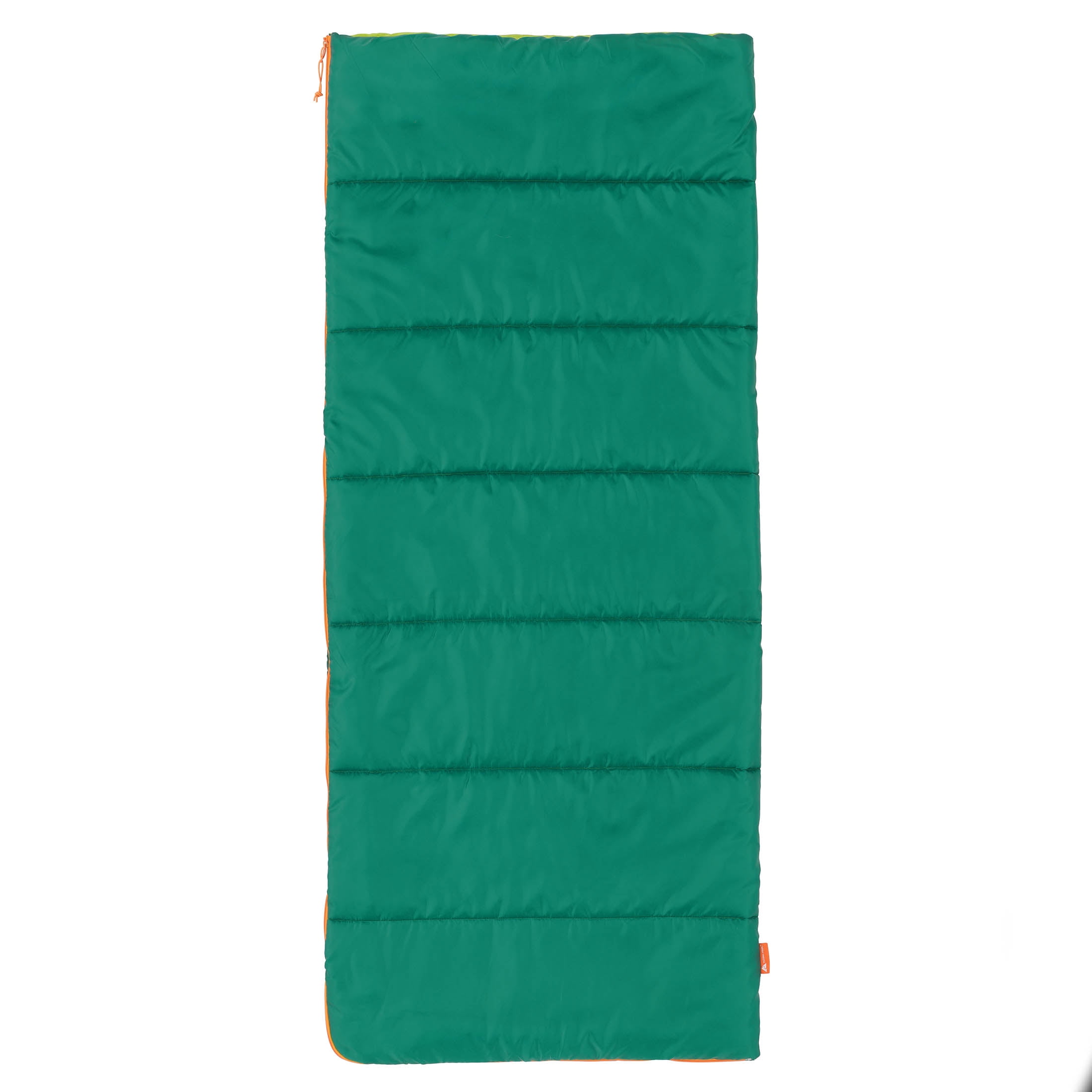 OZARK TRAIL 50F YOUTH WARM WEATHER RECTANGULAR SLEEPING BAG - Dark Green/Light Green