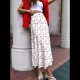 thumbnail image 4 of Falda Midi con Estampado Floral para Mujer, Informal, de Cintura Alta Elástica, con Cremallera, Estilo Bohemio Vintage. M, 4 of 8