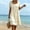 Beige, variant on ClodeEU Women's Square Neck Short Sleeve Mini Dress,Casual Smocked Waist Flowy Dress with Lace Trim Black,Women's Plus L