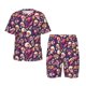 thumbnail image 1 of Balery music Skull record Guitar Conjunto de Pijama Infantil de Manga Corta con Estampado – Ropa de Dormir de Algodón Suave-3X-Large, 1 of 6