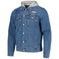 thumbnail image 2 of Men's The Wild Collective Denim Denver Broncos Hooded Full-Button Denim Jacket, 2 of 4