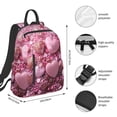thumbnail image 2 of Disketp Pink Glitter Heart Candy Mochila Ligera e Impermeable, Mochila de Día Resistente para Viajes, Senderismo y Uso Diario para Hombre y Mujer, 2 of 7