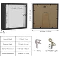 thumbnail image 2 of Shadow Box Frame 8x8 Shadow Boxes Display Case, Black Shadowbox Picture Frame with LED Lights and Hook, 1.2-Inch Deep Shadow Box for Pet Memorial, Dried Flower, Crafts, Wedding, 2 of 4