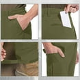 thumbnail image 4 of Xyxonk Convertible Pants Men Quick Dry Lightweight Hiking Pants Zip-Off Breathable Solid Color Cargo Work Pants for Outdoor Fishing Safari Camping Army Green M, 4 of 8