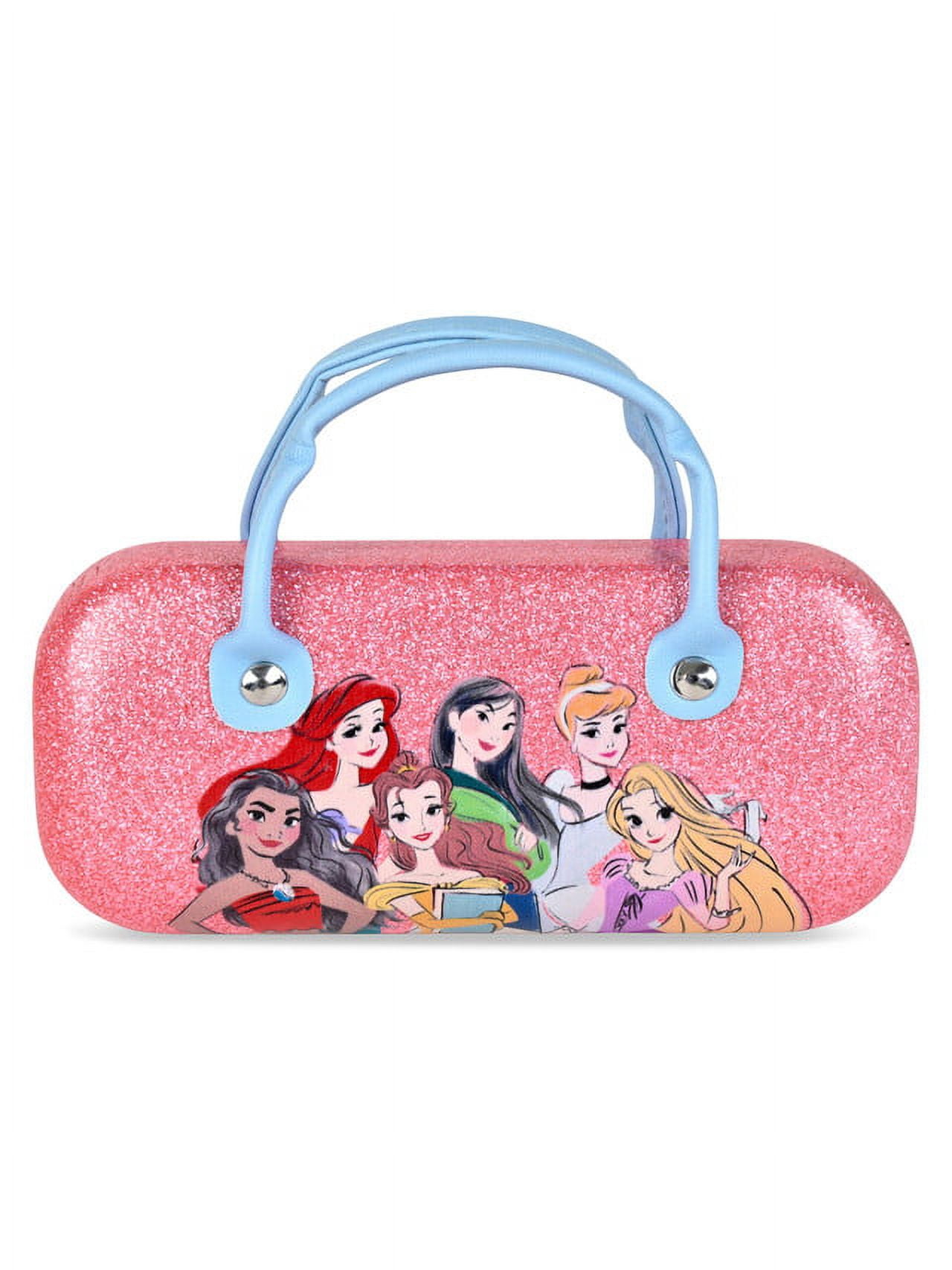 Disney Princess Character Pink Sunglasses for Girls with Matching Purse Case