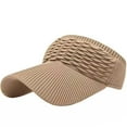 thumbnail image 2 of Nmnitkp Sun Hats for Women,Sun Visor Hat for Women Knitted Hats Elastic Sports Hat Empty Top Quick Drying Wide Brim Golf Hat Khaki, 2 of 8