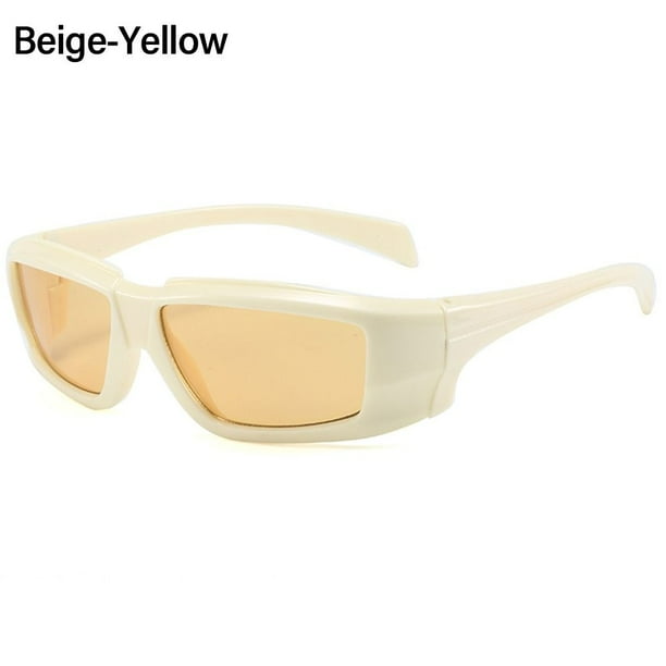 Gafas De Sol De gran tamaño Punk Y2K para hombre y mujer, lentes De Sol deportivas De plata futuristas, sin montura, nuevas Fivean unisex