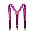 thumbnail image 2 of Sequin Suspenders with Glitter Finish and Adjustable Straps for Dance Performance Costume Parties Hot Pink, 2 of 3