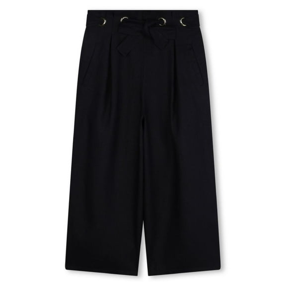 Chloe Girls Embroidered Logo Linen Trousers, Size 8Y