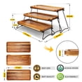 thumbnail image 3 of Mesa de postres Manspider de madera de acacia con soporte para magdalenas de 3 niveles, 3 of 9