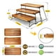 thumbnail image 3 of Mesa de postres Manspider de madera de acacia con soporte para magdalenas de 3 niveles, 3 of 9