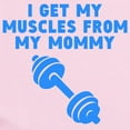 thumbnail image 2 of CafePress - Muscles From My Mommy Body Suit - Baby Light Bodysuit, Size Newborn - 24 Months, 2 of 4