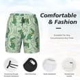 thumbnail image 6 of Picia Cute Dinosaurs in Space pattern Mens Swim Trunks with Compression Liner Stretch Beach Shorts Quick Dry with Zipper Pockets No-Chafing Board Shorts-X-Large, 6 of 9
