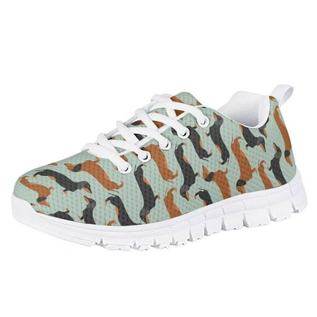 

Pzuqiu Boys Girls Sneakers Dachshund Dog Print Lightweight Sport Shoes Breathable Comfortable Air Mesh Shoes for Kids Size 11