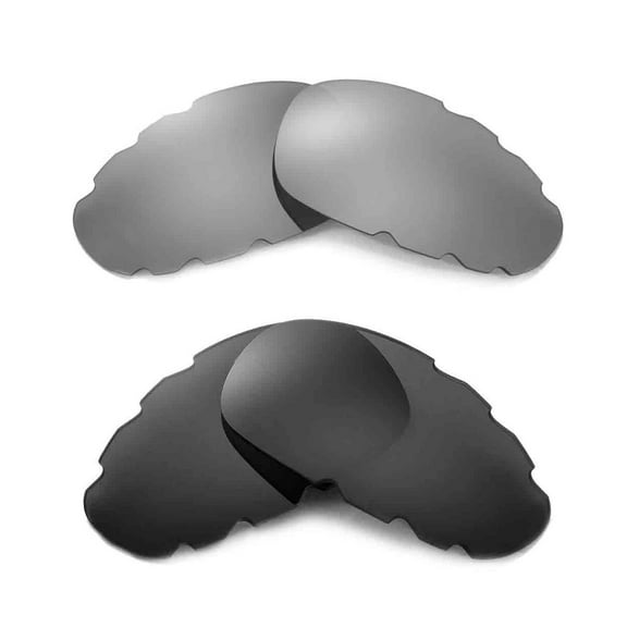 New Walleva Polarized Black Titanium Vented Replacement Lenses For Oakley Juliet Sunglasses