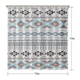 thumbnail image 5 of Blue Geometric and Striped Pattern Shower Curtain 72"x72" ,Bathroom Decorative Shower Curtains Set with 12 Hooks,Modern Waterproof Washable Shower Curtain, 5 of 6