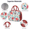 thumbnail image 4 of Lunch Bag Lunch Box for Women Reusable Insulated Lunch Cooler Bags,Large Capacity for Work Travel Picnic,Water-Resistant Pioneer Colorful Floral Lunch Tote Bag Gifts for Woman Mom Red, 4 of 6