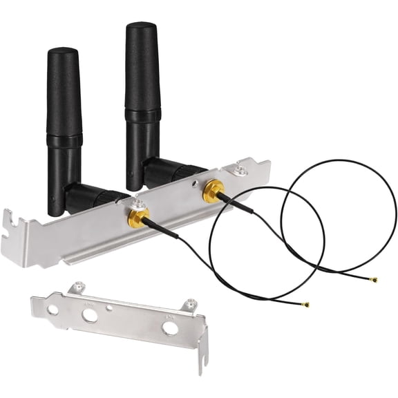 M.2 WiFi Card Antenna 2.4GHz 5GHz Small WiFi Antenna   RP-SMA Cable 10in   Computer Slot Bracket for M.2 NGFF Network Card PC Desktop Computer