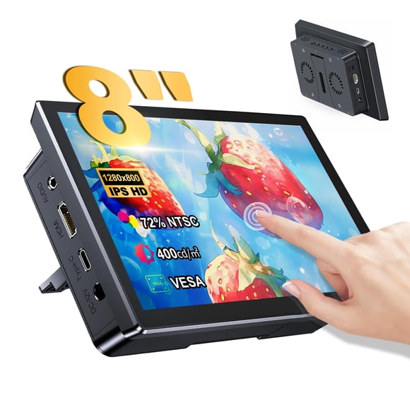 Monitor Tactil NLIEOPDA CX-080-A US 7 Pulgadas IPS HD 1024x600 compatible con Raspberry Pi y Windows