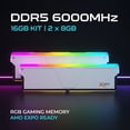 thumbnail image 2 of V-COLOR Manta XSky DDR5 16GB (2x8GB) 6000MHz CL36 1.35V SK Hynix IC RGB Gaming Desktop Upgrade Memory Module BLACK, for AMD EXPO (TMXSAL8G60836WWK), 2 of 4