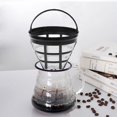 thumbnail image 4 of 2 piezas Filtro de café reutilizable sin filtro de café permanente Vaso de papel de alta calidad Acero inoxidable Práctico, 4 of 4